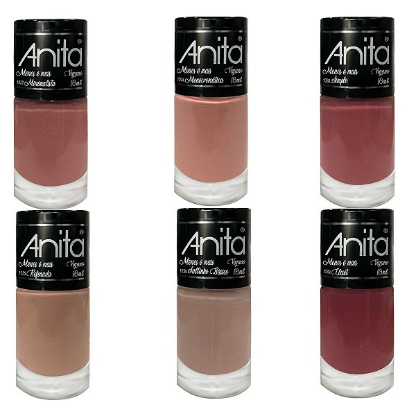 Kit Esmalte Anita Menos É Mais C/6 10ml