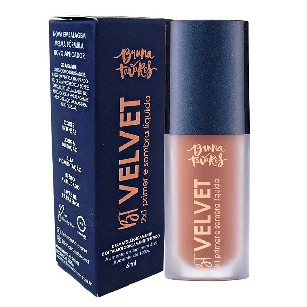Primer e Sombra Líquida Bruna Tavares Bt Velvet 2x1 Toffee