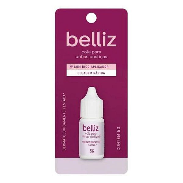 Cola Para Unhas Postiças Belliz Com Bico Aplicador 5g Cód.1305