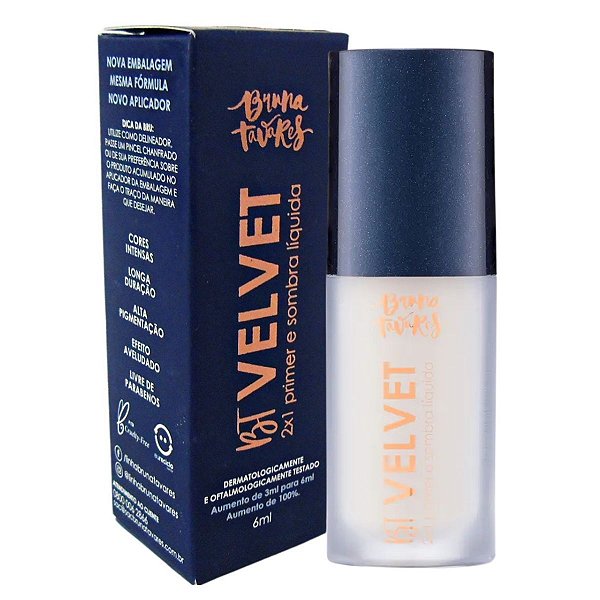 Primer e Sombra Líquida Bruna Tavares Bt Velvet 2x1 Off White