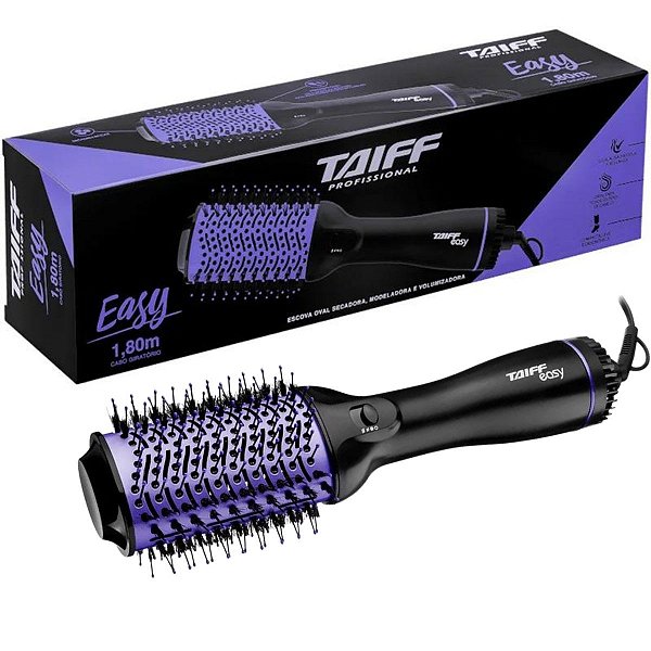 Escova Oval Secadora Taiff Easy Lilás 1200w 220v