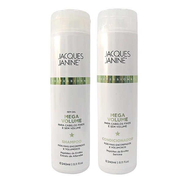 Kit Jacques Janine Mega Volume: Shampoo e Condicionador 240ml