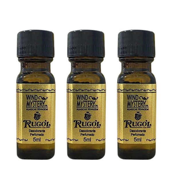 Kit Rugol Wind Mystery Óleo Almiscar Selvagem 5ml C/3