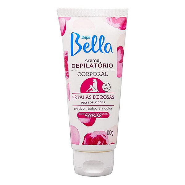 Creme Depilatório Corporal Depil Bella Peles Delicadas Pétalas de Rosa 100g