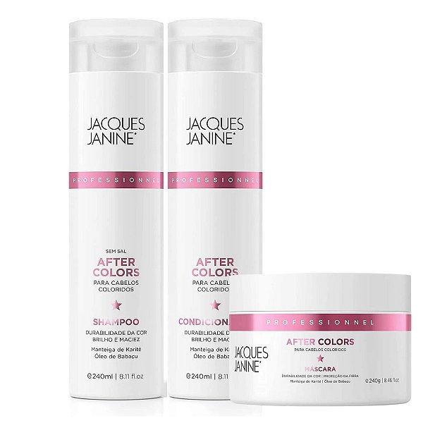 Kit Jacques Janine After Colors: Shampoo, Condicionador e Máscara 240g