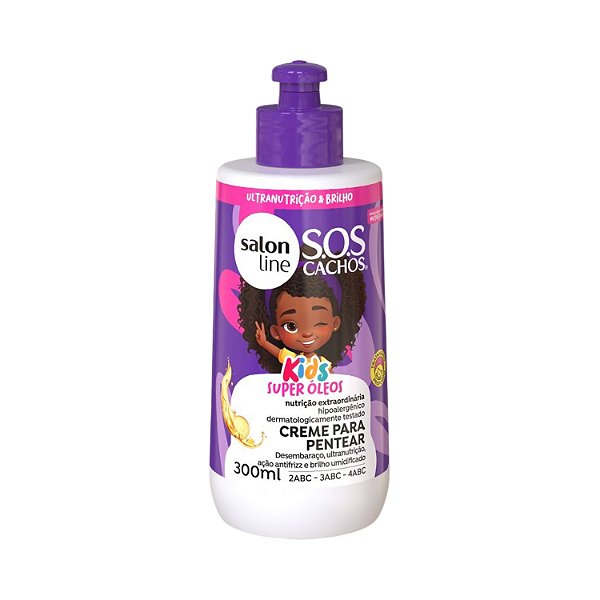 Creme Para Pentear Salon Line Kids Sos Cachos Super Óleos 300ml