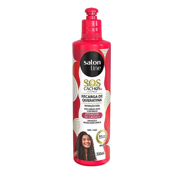 Ativador de Cachos Salon Line Sos Cachos Recarga de Queratina 300ml