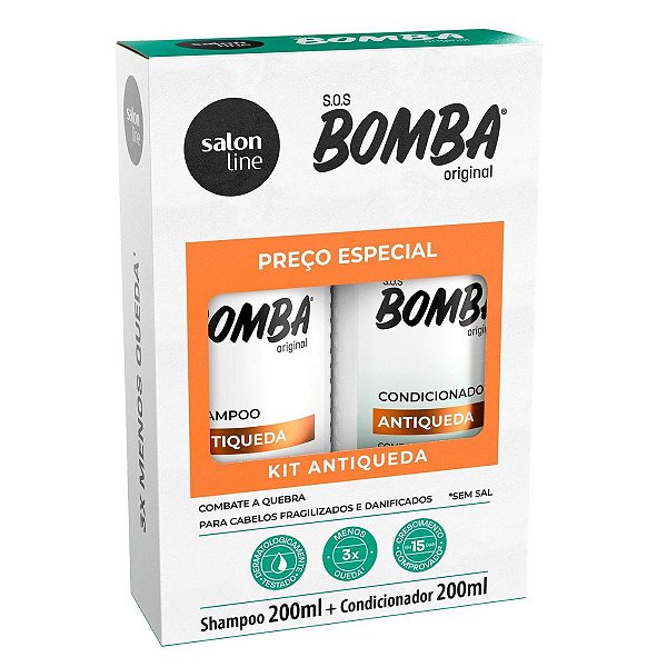 Kit Shampoo + Condicionador Salon Line Sos Bomba Antiqueda 200ml