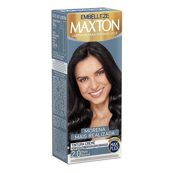 Tintura de Cabelo Maxton Embelleze Morena Mais Realizada 2.0 Preto Natural