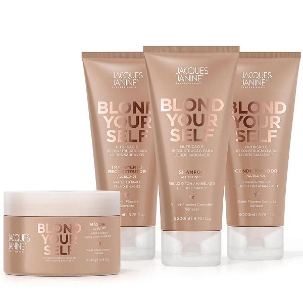 Kit Jacques Janine Blond Your Self: Shampoo, Condicionador, Máscara 240g e Tratamento 200ml