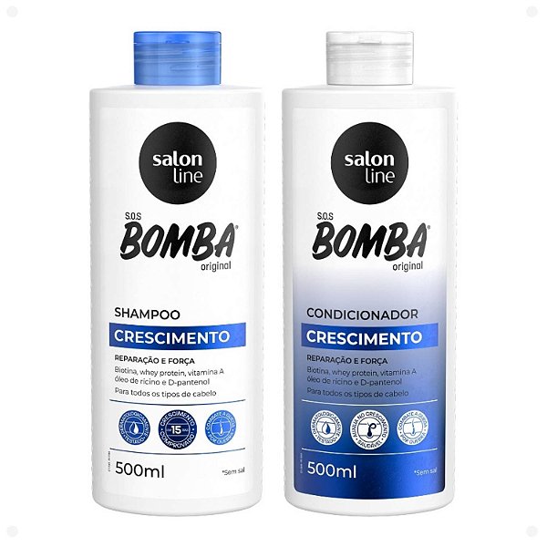Shampoo + Condicionador Salon Line Sos Bomba Original 500ml