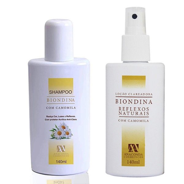 Shampoo + Loção Clareadora Pump Anaconda Biondina