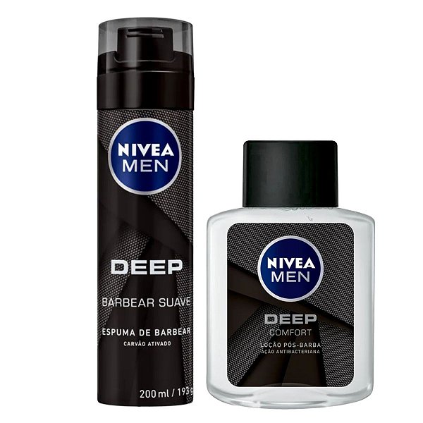 Espuma de Barbear + Loção Pós-barba Nivea Men Deep