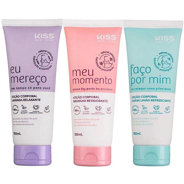 Kit Kiss New York Loção Corporal 180ml C/3