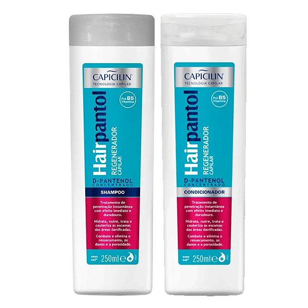 Shampoo + Condicionador Capicilin Hairpantol Regenerador Capilar 250ml