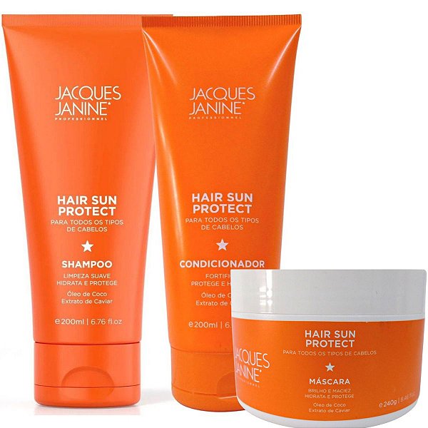 Jacques Janine Hair Sun Protect: Shampoo, Condicionador e Máscara 240g