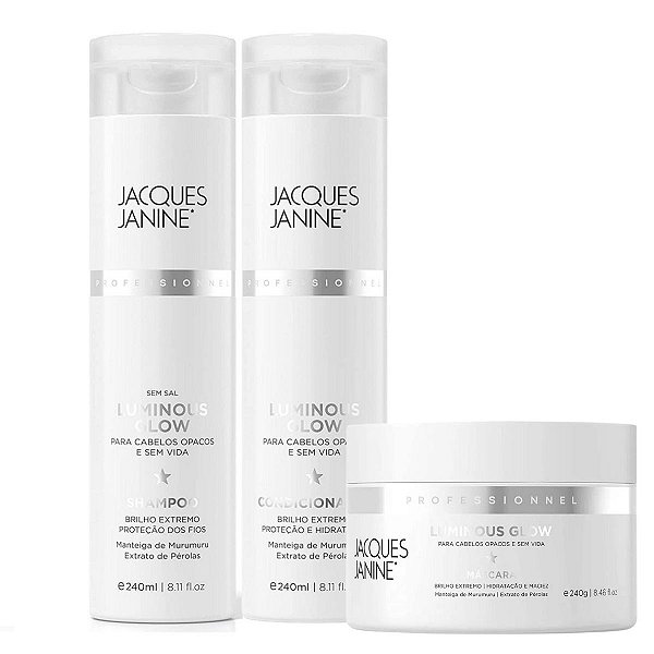 Kit Jacques Janine Luminous Glow: Shampoo, Condicionador e Máscara 240g