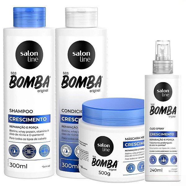 Kit Salon Line Sos Bomba Crescimento C/4