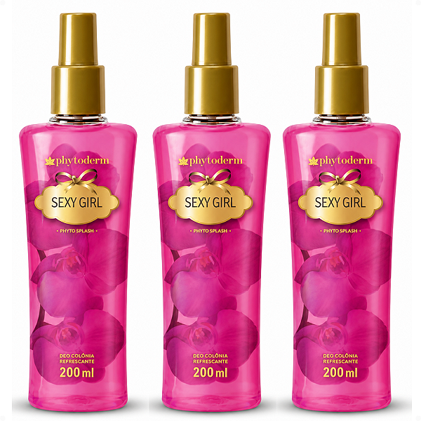 Kit Phytoderm: 3 Body Spash Deo Colônia Sexy Girl 200ml