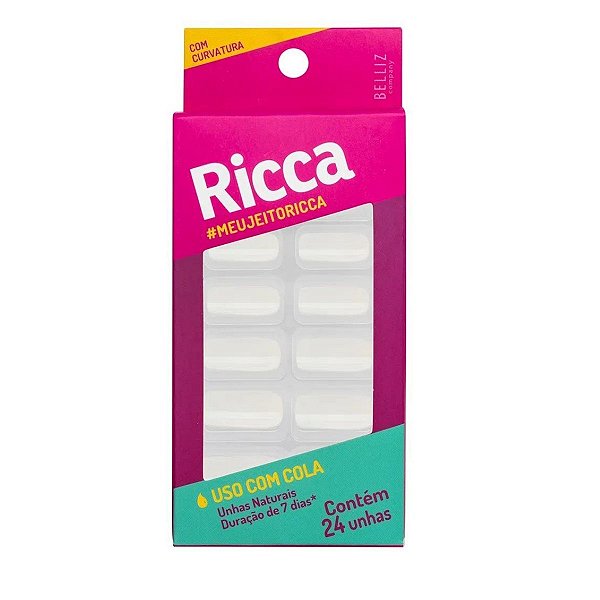 Unhas Postiças Naturais Com Curvatura Ricca Belliz 1337