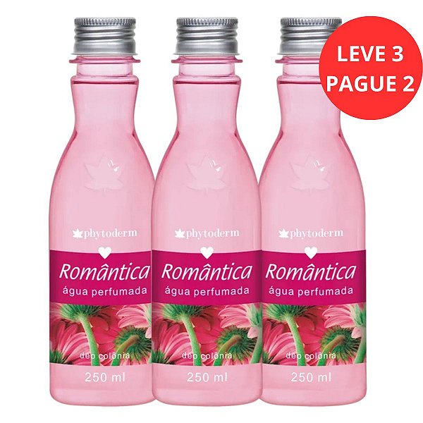 Água Perfumada Deo Colônia Phytoderm Leve 3 Pague 2 Romântica 250ml