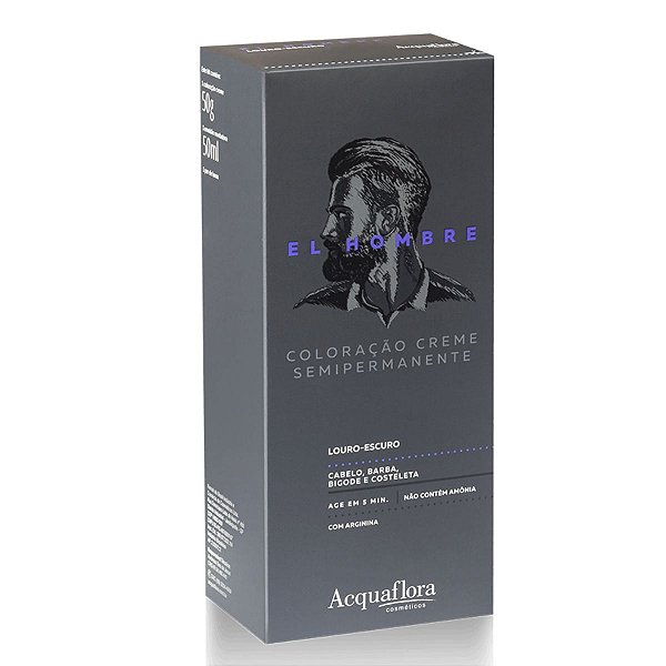 Kit Coloração Creme Semipermanente Acquaflora El Hombre Louro-escuro