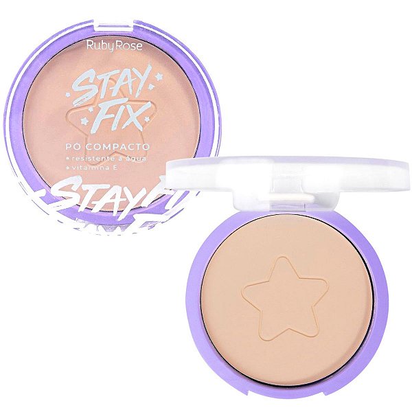 Pó Compacto Ruby Rose Stay Fix Mc60 10g