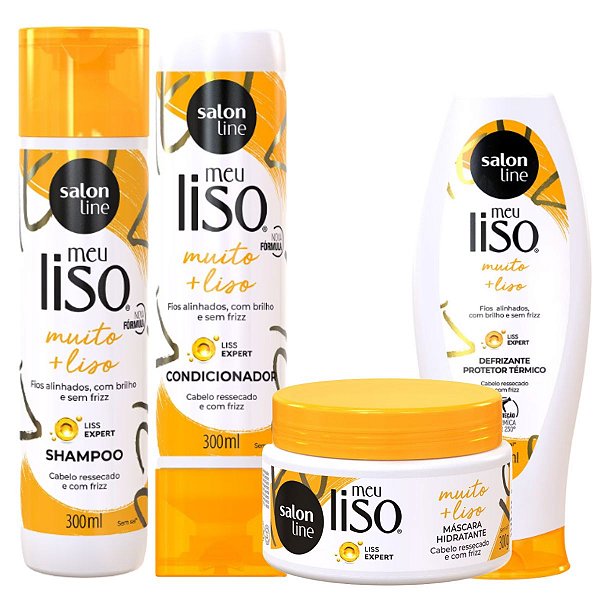 Kit Salon Line Meu Liso Muito + Liso C/4