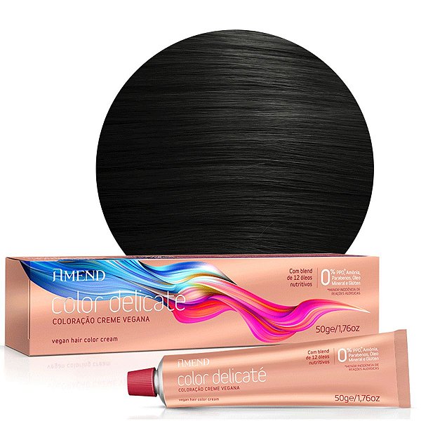 Coloração Vegana Amend Color Delicaté 4.0 Castanho Médio 50g