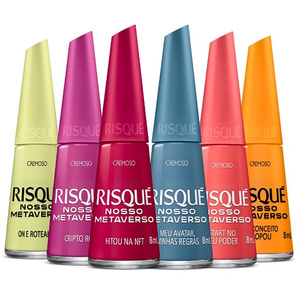 Kit Esmalte Cremoso Risqué Nosso Metaverso 8ml C/6
