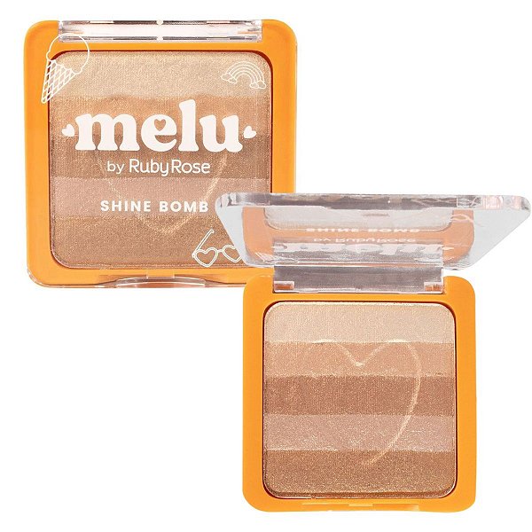 Iluminador Melu By Ruby Rose Shine Bomb 01 Crunchy 7,5g