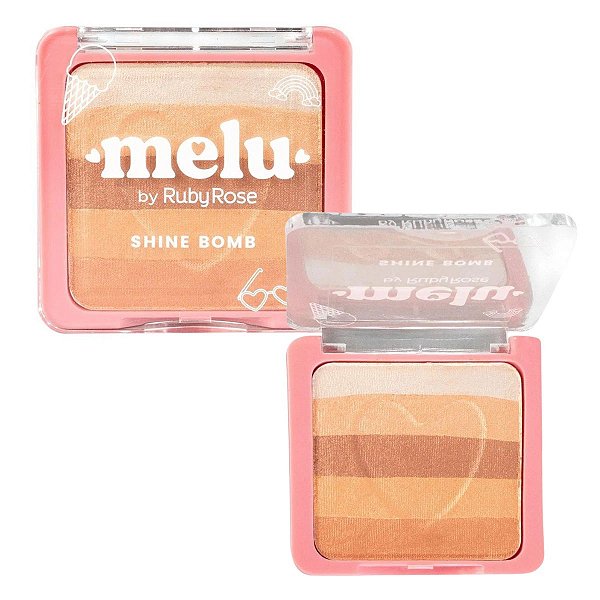 Iluminador Melu By Ruby Rose Shine Bomb 03 Pudding 7,5g