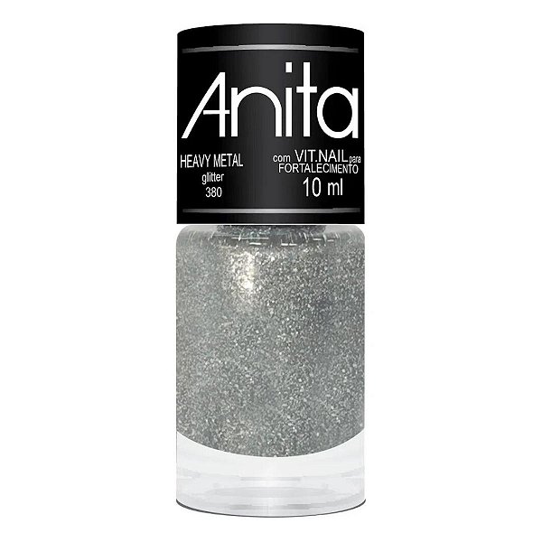 Esmalte Glitter Anita Heavy Metal 380 10ml