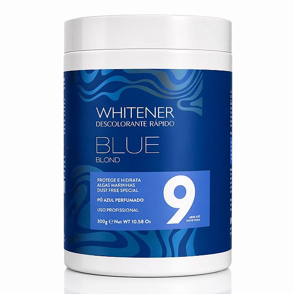 Pó Descolorante Whitener Blue Blond 300g Dust Free Clareia Até 9 Tons Profissional