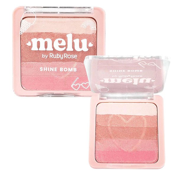 Iluminador Melu By Ruby Rose Shine Bomb 04 Pink Cake 7,5g