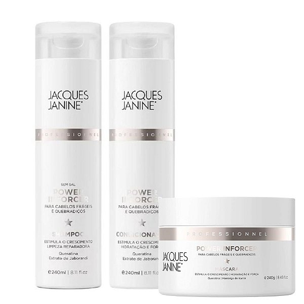 Kit Jacques Janine Power Inforcer: Shampoo, Condicionador e Máscara 240g