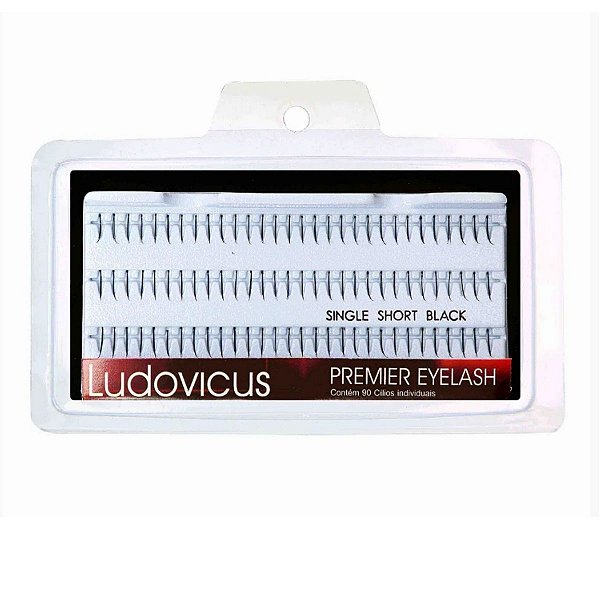 Cílios Individuais Ludovicus Premier Eyelash Single Short Black