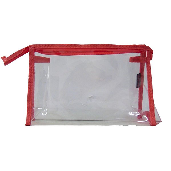 Necessaire Transparente Pequena Cisne Rubys Salmão