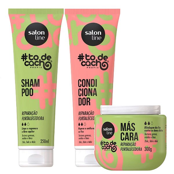 Kit Salon Line #todecacho Reparação Fortalecedora C/3