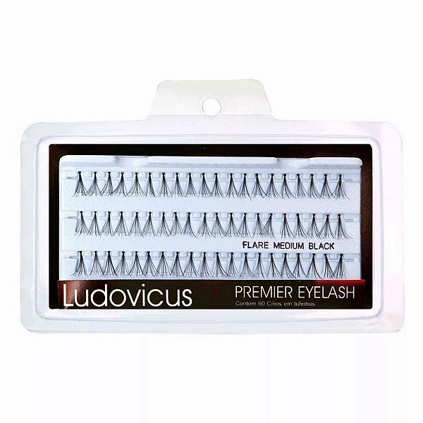 Cílios Tufinho Ludovicus Premier Eyelash Flare Medium Black