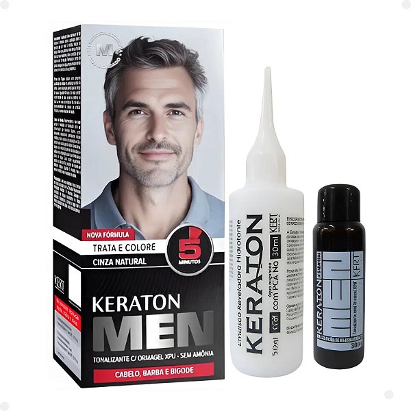 Tonalizante Kert Keraton Men Cinza Natural