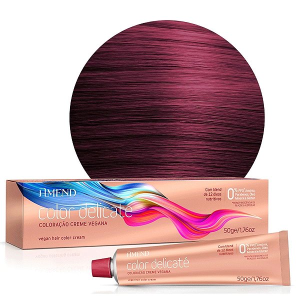 Coloração Vegana Amend Color Delicaté 66.26 Marsala 50g