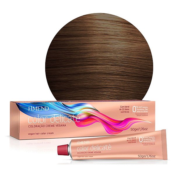 Coloração Vegana Amend Color Delicaté 8.0 Louro Claro 50g