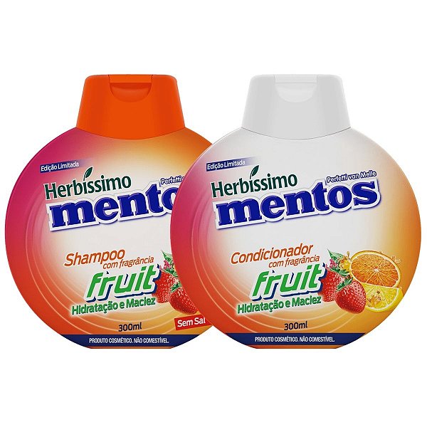 Kit Shampoo + Condicionador Herbissimo Mentos Fruit 300ml