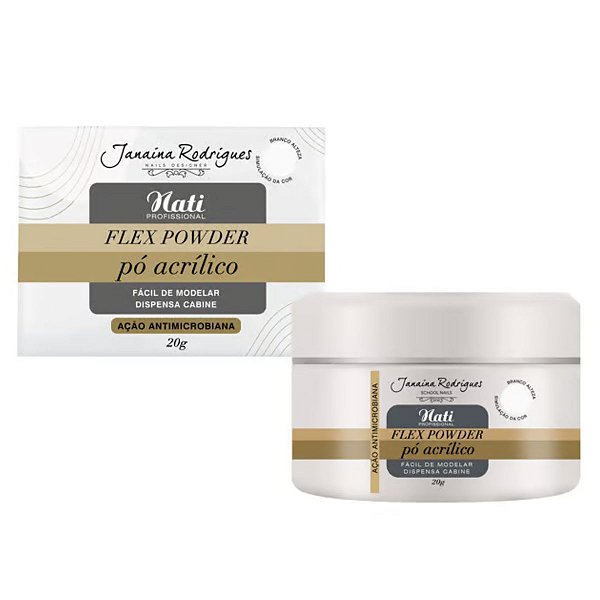 Pó Acrílico Nati Flex Powder Janaina Rodrigues Branco Alteza 20g