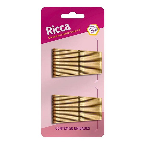 Grampo Para Cabelos Loiros Nº 5 Ricca Cód.341