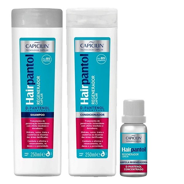Kit Capicilin Hairpantol Regenerador Capilar C/3