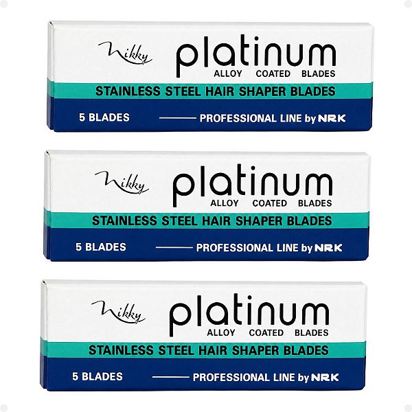 Kit Vikky: Lâminas para Navalhete Platinum 15 Unidades