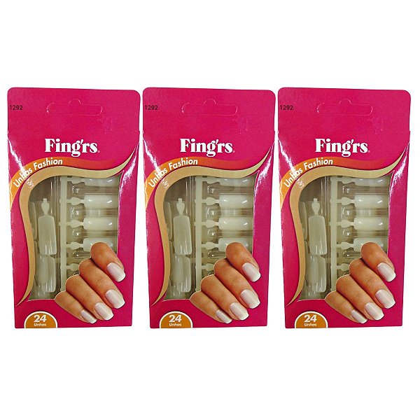 Kit Unhas Postiças Fing'rs Fashion Ref. 1292 C/3