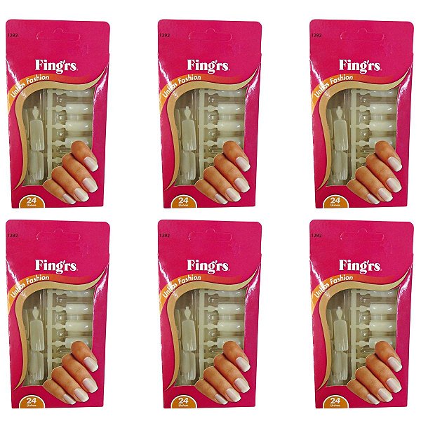 Kit Unhas Postiças Fing'rs Fashion Ref. 1292 C/6